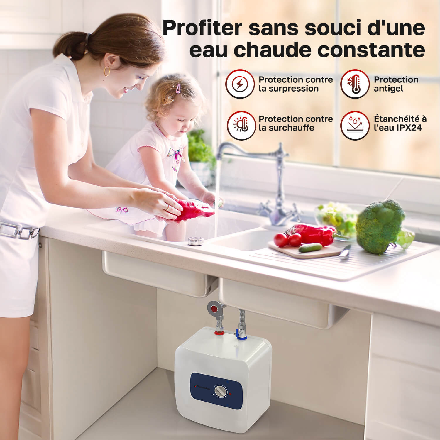 Profiter sans souci d'une
eau chaude constante