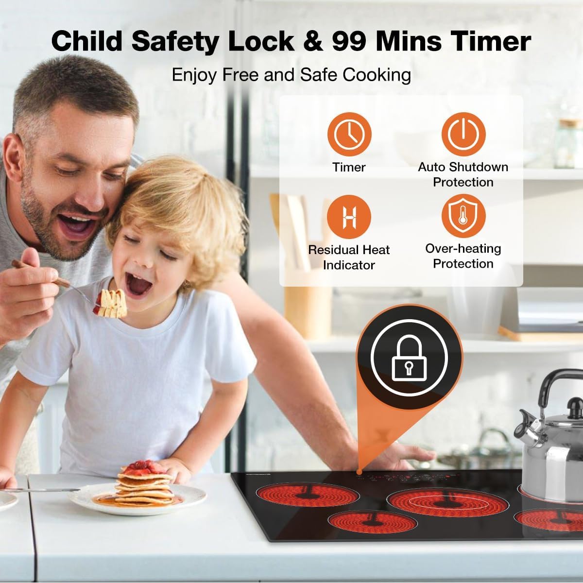Child Safety Lock & 99 Mins Timer | Thermomate