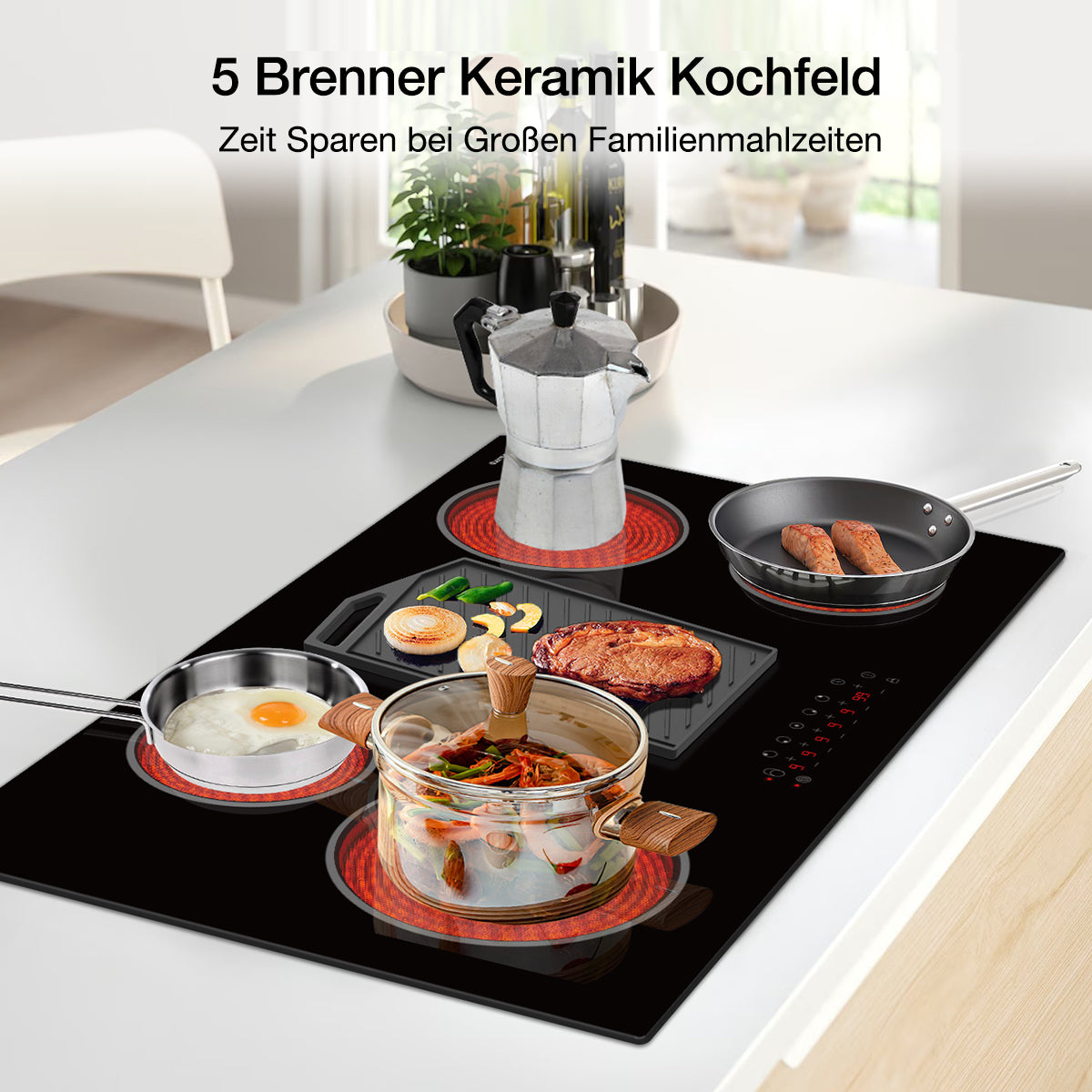 5 Brenner Keramik Kochfeld
Zeit Sparen bei GroBen Familienmahlzeiten