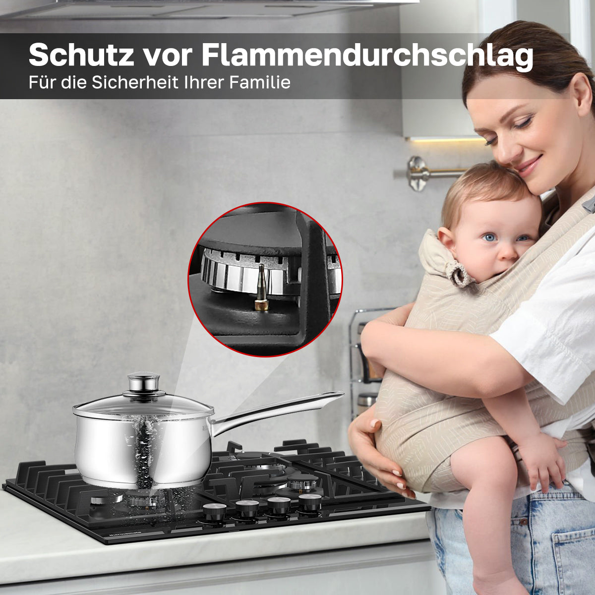 Schutz vor Flammendurchschlag
Für die Sicherheit lhrer Familie