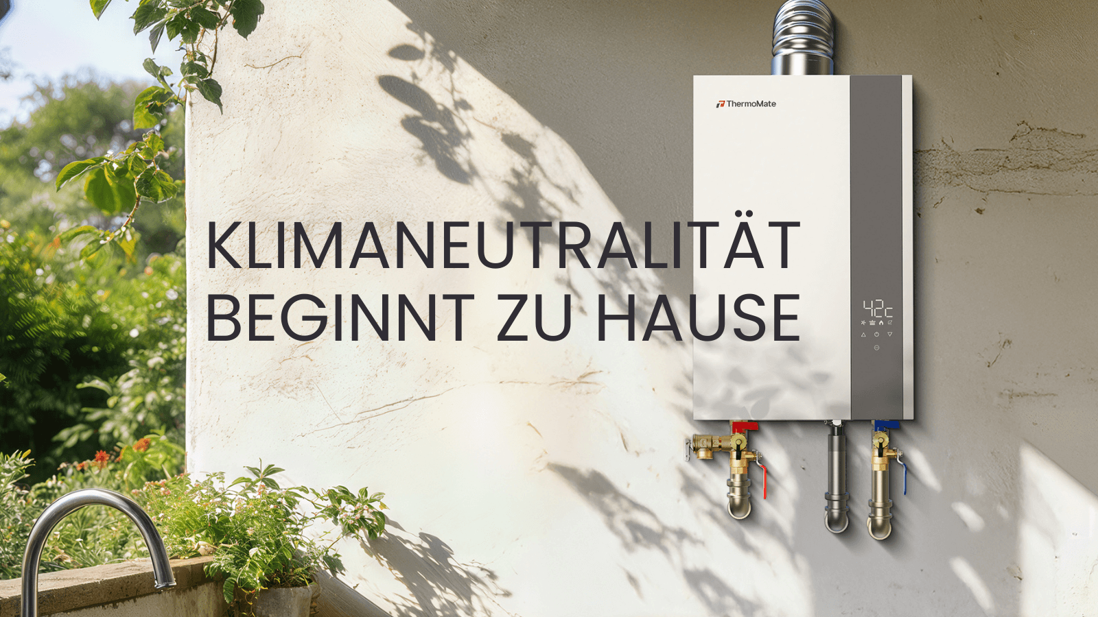 Klimaneutralität beginnt zu Hause: Der ThermoMate ECO 12L Gas-Durchlauferhitzer