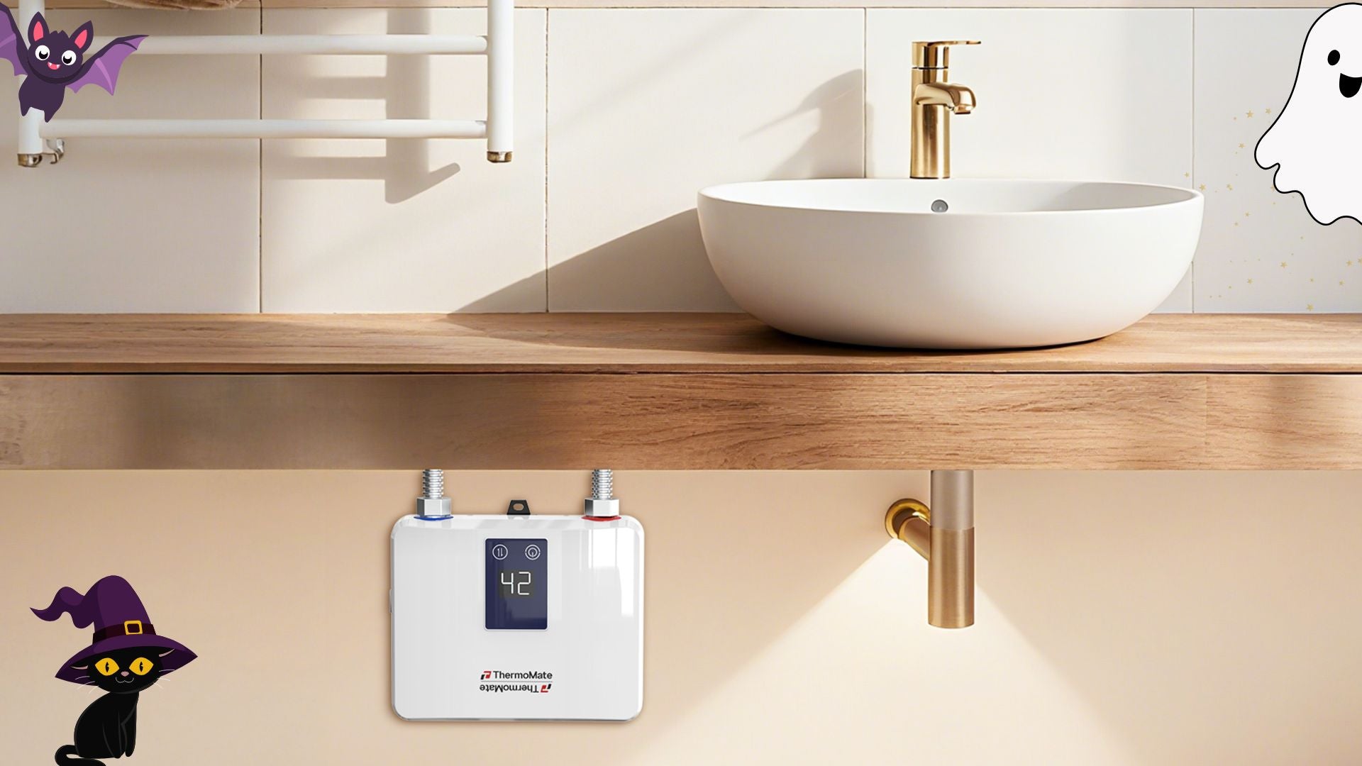 Halloween-Überraschung: Wärmezzauber mit dem ThermoMate 5,5 kW Durchlauferhitzer