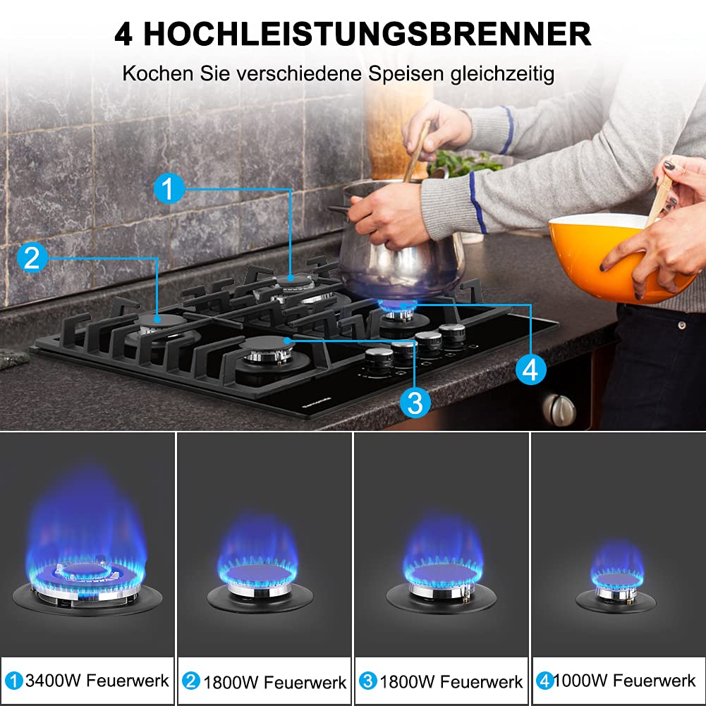 4 HOCHLEISTUNGSBRENNER Kochen Sie verschiedene Speisen gleichzeitig | Thermomate