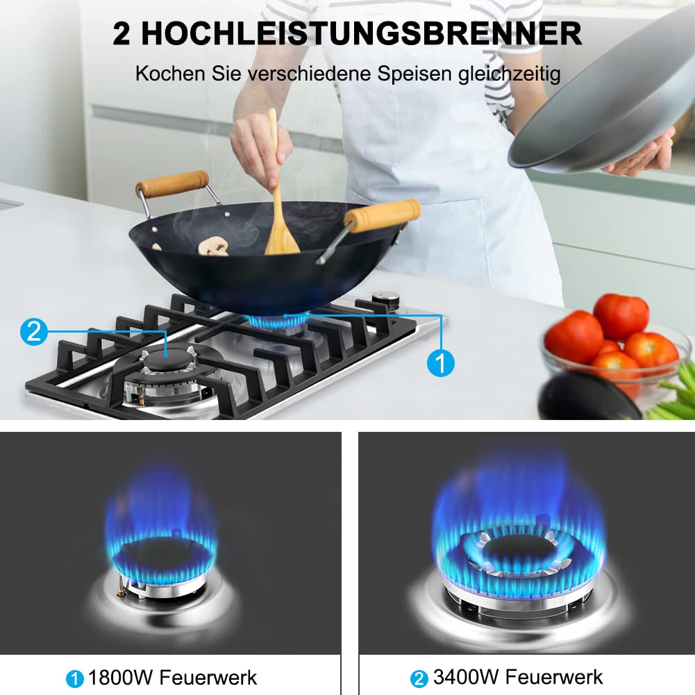 2 HOCHLEISTUNGSBRENNER Kochen Sie verschiedene Speisen gleichzeitig | Thermomate