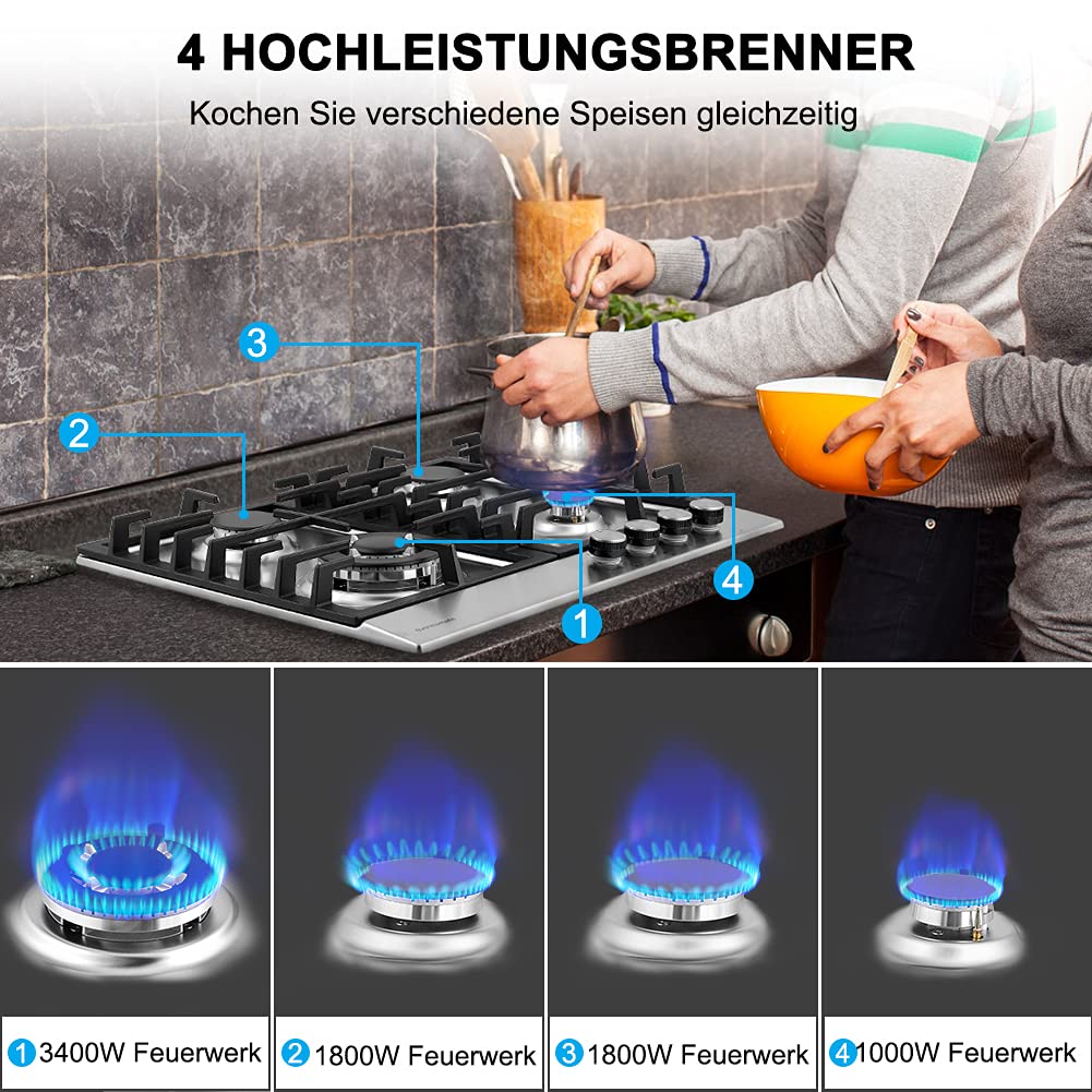 4 HOCHLEISTUNGSBRENNER Kochen Sie verschiedene Speisen gleichzeitig | Thermomate