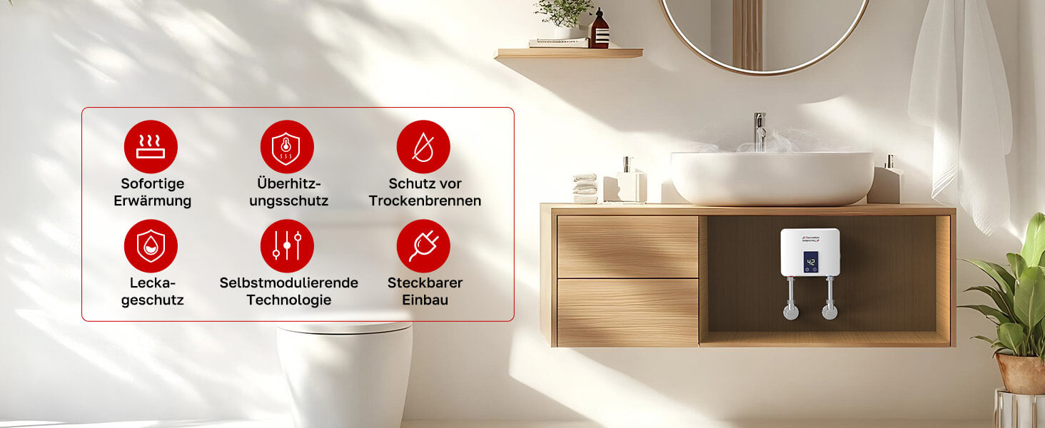 ThermoMate-3-5-kW-Mini-Tankloser-elektrischer-Durchlauferhitzer-Sofortige-Erwärmung-Überhitz-ungsschutz-Schutz-vor-Trockenbrennen-Lecka-geschutz-Selbstmodulierende-Technologie-Steckbarer-Einbau