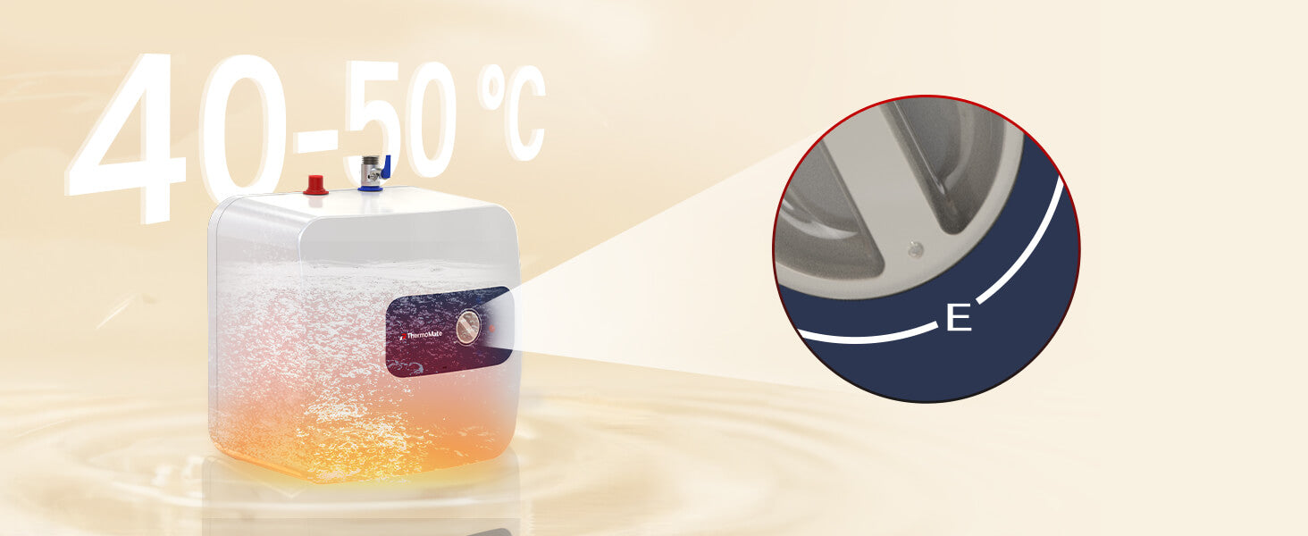 ThermoMate ES30DE Warmwasserspeicher mit einstellbarer Temperatur und energiesparendem E-Modus